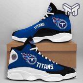 Tennessee Titans Air Jordan 13nfl Big Logo Fans Sport White Black J13 Shoes.jpg - demo10