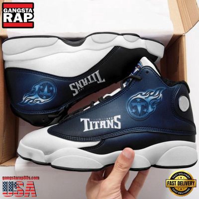 NFL Tennessee Titans Football New Design Air Jordan 13 Running Sneakers Shoes
