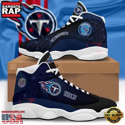 NFL Tennessee Titans New Design Air Jordan 13 Running Sneakers Shoes