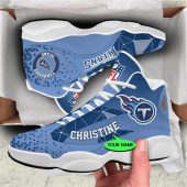 Tennessee Titans NFL Custom Name Retro Jordan 13 Shoes