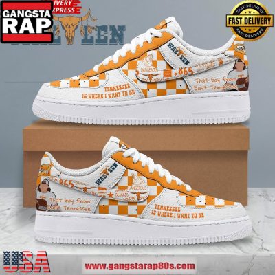 Tennessee Volunteers Collab Morgan Wallen Nike Air Force 1 Sneakers Shoes