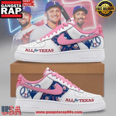 Texas Rangers All for Texas Limited Edition Air Force 1 Sneakers Shoes