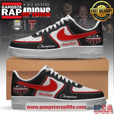 Texas Tech Red Raiders x Big 12 Champions 2025 Air Force 1 Running Sneakers Shoes