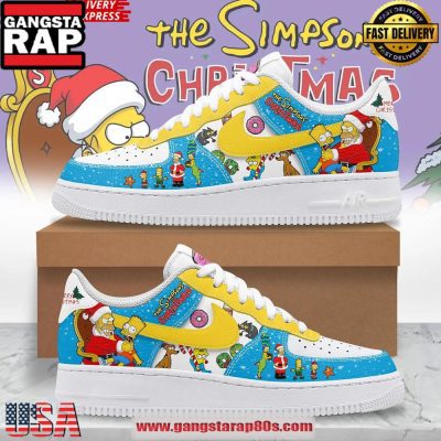 The Simpsons Christmas Limited Edition Air Force 1 Running Sneakers Shoes