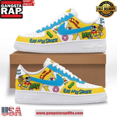 The Simpsons Eat My Shorts Limited Edition Air Force 1 Running Sneakers Shoes