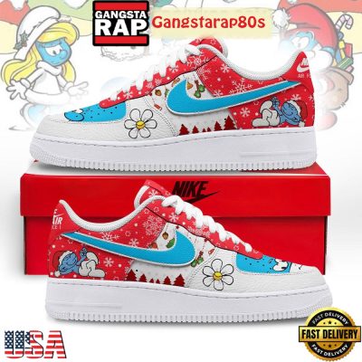 The Smurfs Merry Christmas Air Force 1 Sneakers Shoes