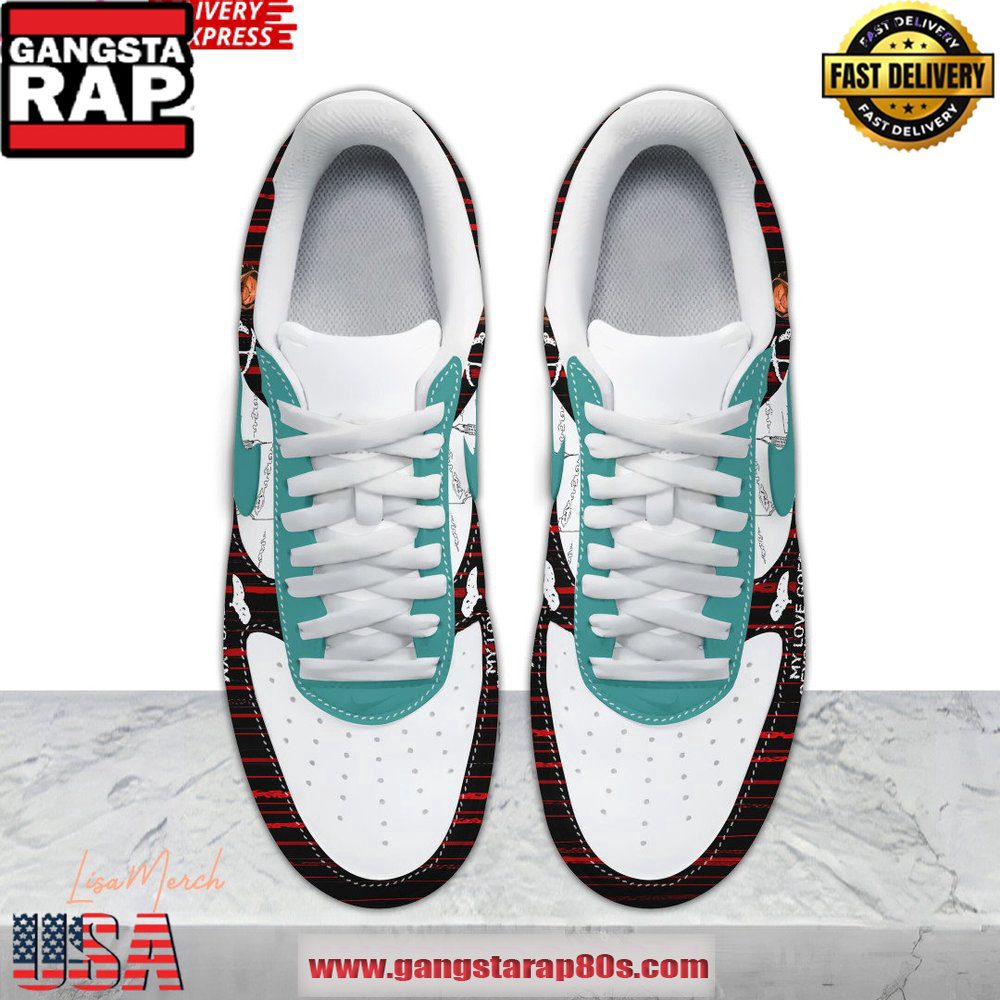 The Weeknd My Love Special Edition Air Force 1 Running Sneakers Shoes The Weeknd My Love Special Edition Air Force 1 Running Sneakers Shoes