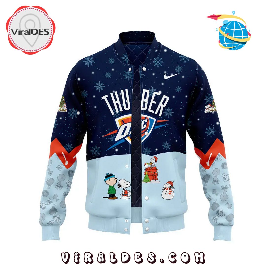 Thunder Peanuts & Snoopy 2025 Baseball Jacket Thunder Peanuts & Snoopy 2025 Baseball Jacket