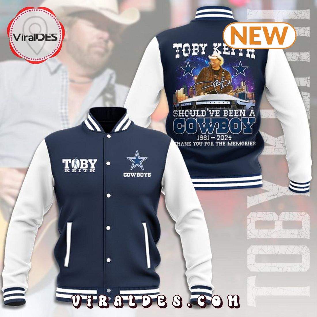 Toby Keith x Dallas Cowboys Baseball Jacket Toby Keith x Dallas Cowboys Baseball Jacket