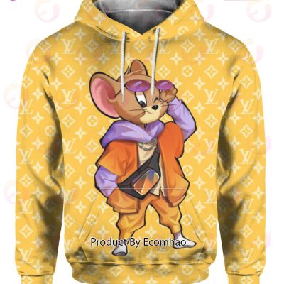 Tom & Jerry Cartoon Jerry Streetstyle Louis Vuitton Hoodie