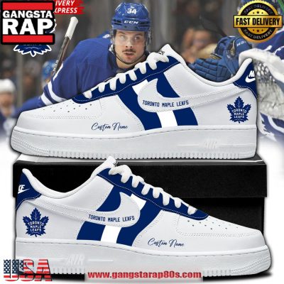 Toronto Maple Leafs Blue Ice Limited Custom Air Force 1 Running Sneakers Shoes