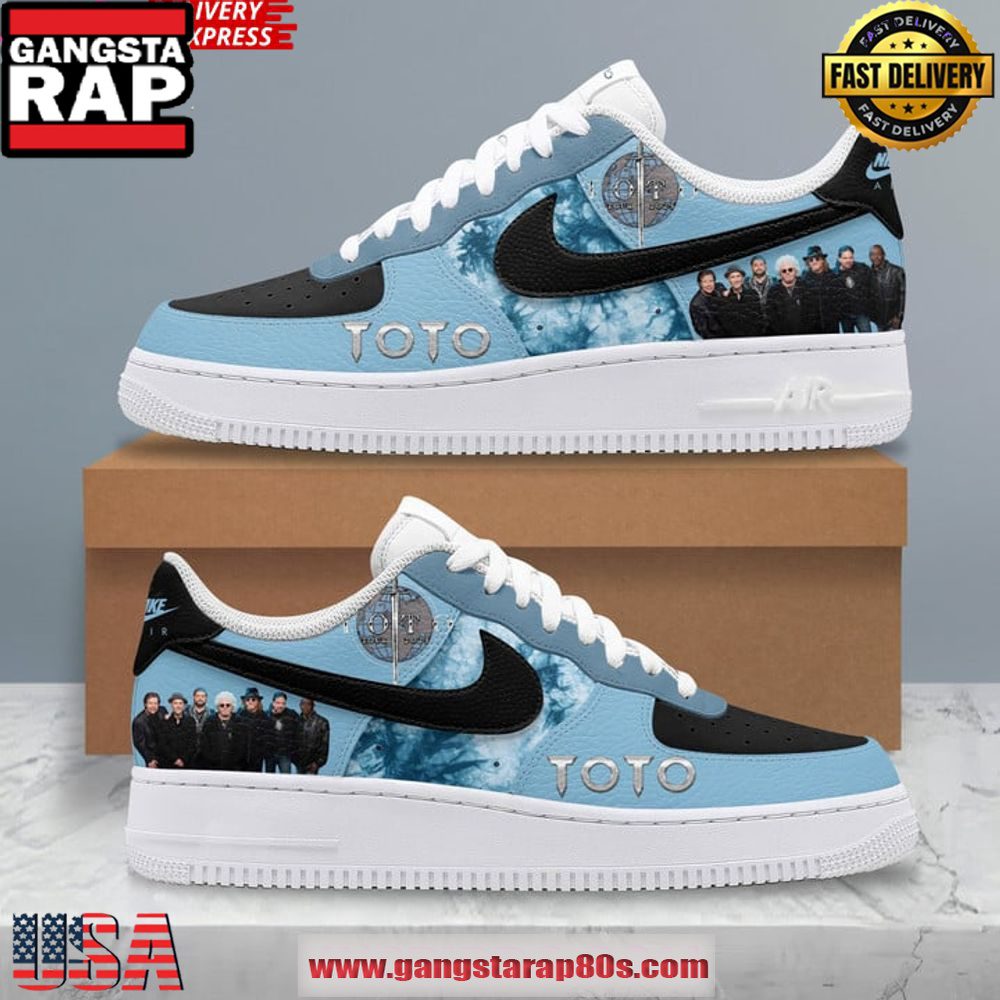 Toto Band Blue Light Limited Edition Air Force 1 Shoes Running Sneakers Toto Band Blue Light Limited Edition Air Force 1 Shoes Running Sneakers