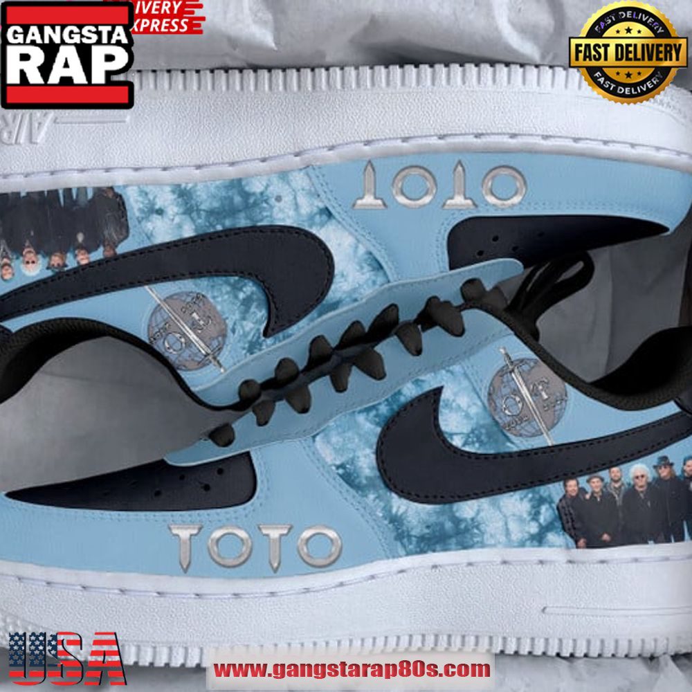 Toto Band Blue Light Limited Edition Air Force 1 Shoes Running Sneakers Toto Band Blue Light Limited Edition Air Force 1 Shoes Running Sneakers