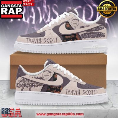 Travis Scott Cactus Jack Purple Air Force 1 Sneakers Shoes