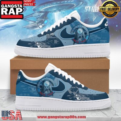 USS Enterprise Star Trek Limited Edition Air Force 1 Running Sneakers Shoes