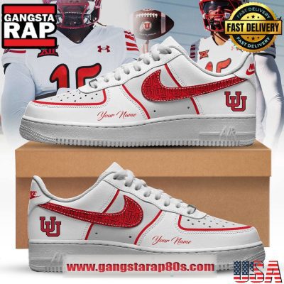 Utah Football x Limited Edition Custom Air Force 1 Running Sneakers Shoes