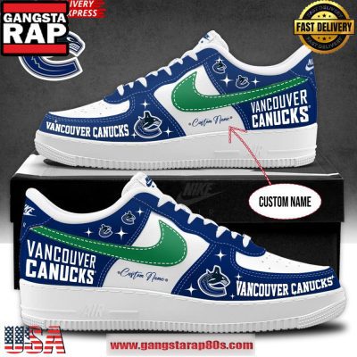 Vancouver Canucks Special Edition Custom Air Force 1 Running Sneakers Shoes