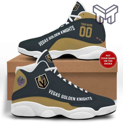 Vegas Golden Knights Air Jordan 13, Nhl Retro White Black J13 Shoes Custom Shoes