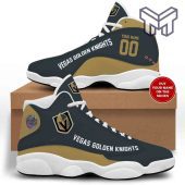 Vegas Golden Knights Air Jordan 13 Nhl Retro White Black J13 Shoes Custom Shoes.jpg - demo10