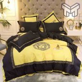 Versace Bedding Set Gianni Versace Black Yellow Luxury Brand High End Bedding Set Home Decor.jpg - demo10