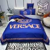 Versace Bedding Set Gianni Versace Blue Luxury Brand High End Bedding Set Home Decor 1.jpg - demo10