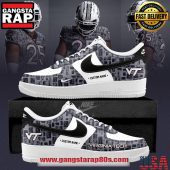 Virginia Tech Hokies 2025 Gray Camo Limited Edition Custom Air Force 1 Running Sneakers Shoes