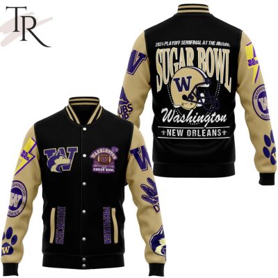 Washington Huskies Purple Reign 2024 Playoff Semifinal At The Allstate Suger Bowl New Orleans Baseball Jacket
