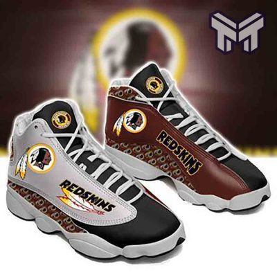 Washington Redskins Jordan 13, White Black J13 Shoes Custom Shoes