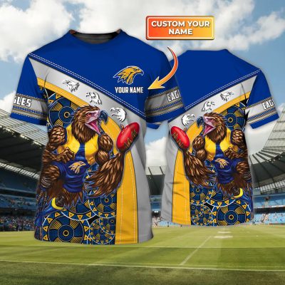 West Coast Eagles | Eagles Personalized Name 3D Tshirt Tad 01