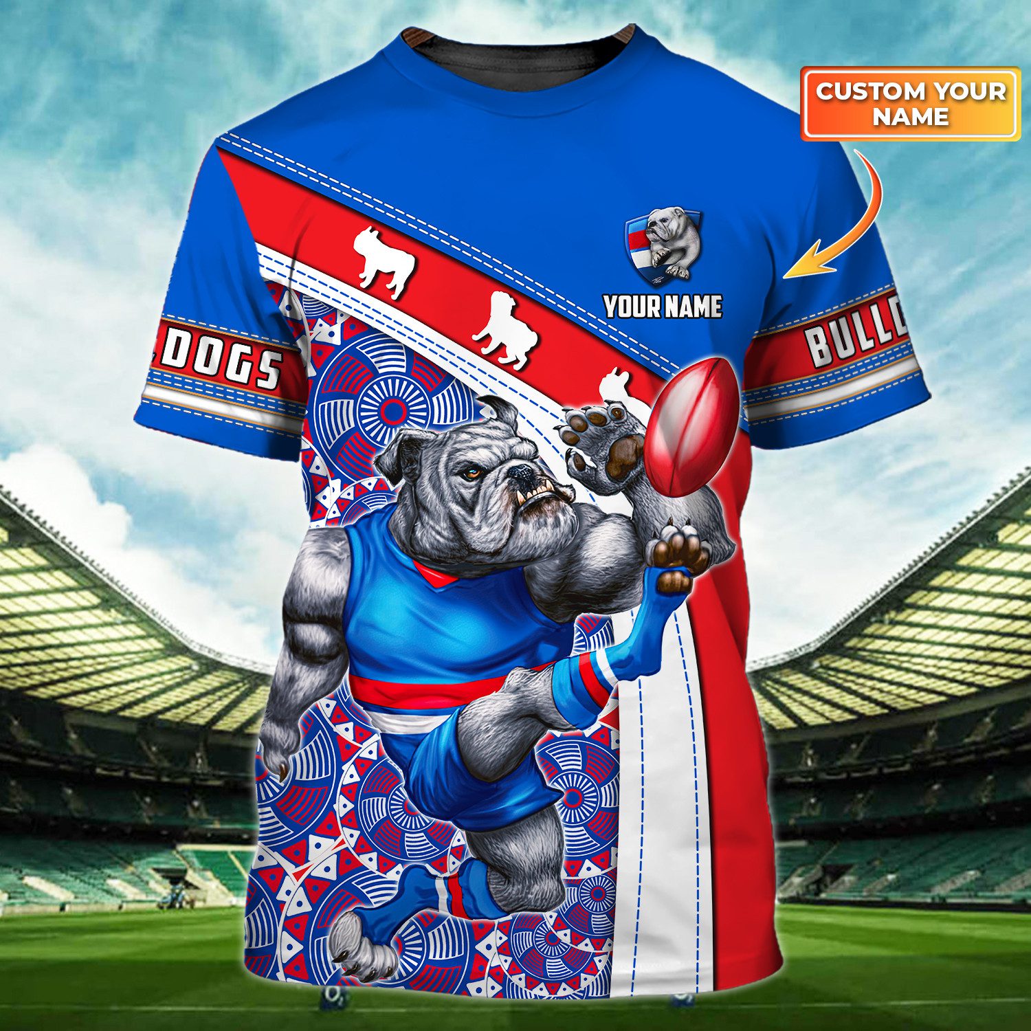 Western Bulldogs | Bulldogs Personalized Name 3D Tshirt Tad 01 Western Bulldogs | Bulldogs Personalized Name 3D Tshirt Tad 01