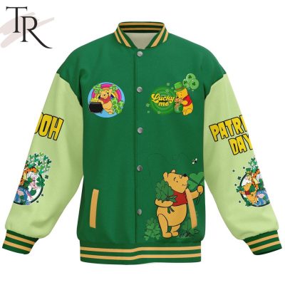 Winnie-the-Pooh Let The Shenanigans Begin Happy St Patrick's Day Baseball Jacket