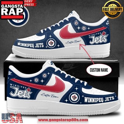 Winnipeg Jets Special Edition Custom Air Force 1 Running Sneakers Shoes