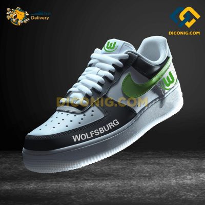 Wolfsburg Custom Shoes Black Bundesliga Air Force 1 DICONIG FASHION