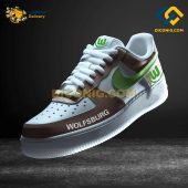 Wolfsburg Custom Shoes Brown Bundesliga Air Force 1 DICONIG FASHION