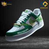 Wolfsburg Custom Shoes Green Bundesliga Air Force 1 DICONIG FASHION