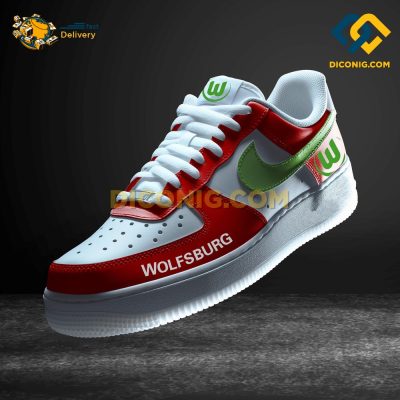 Wolfsburg Custom Shoes Red Bundesliga Air Force 1 DICONIG FASHION