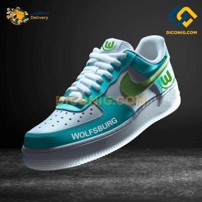 Wolfsburg Custom Shoes Teal Bundesliga Air Force 1 DICONIG FASHION