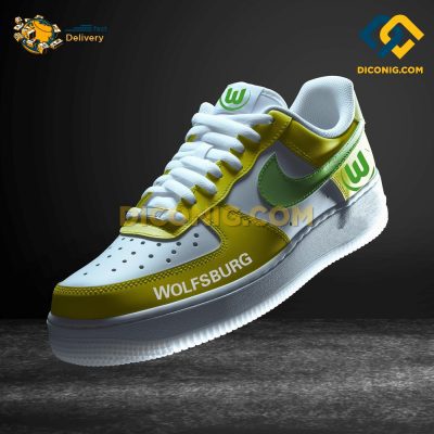 Wolfsburg Custom Shoes Yellow Bundesliga Air Force 1 DICONIG FASHION