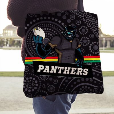 NRL Penrith Panthers Mascot Navy Indigenous Edition Tote Bag