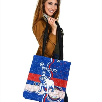AFL Western Bulldogs Indigenous Blue Red Tote Bag