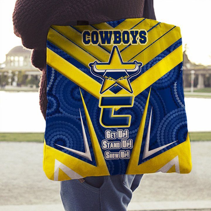 NRL North Queensland Cowboys NAIDOC Sporty Style Tote Bag NRL North Queensland Cowboys NAIDOC Sporty Style Tote Bag