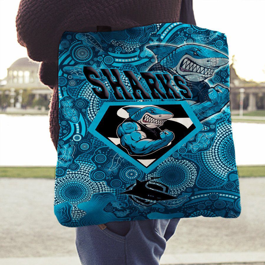 NRL Cronulla-Sutherland Sharks Superman Tote Bag NRL Cronulla-Sutherland Sharks Superman Tote Bag
