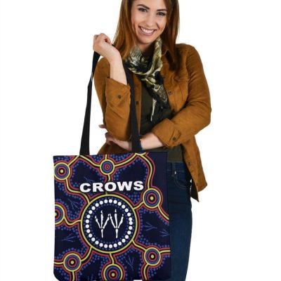 AFL Adelaide Crows Indigenous Footprint Tote Bag