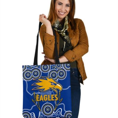 AFL West Coast Eagles Royal Blue Indigenous Tote Bag