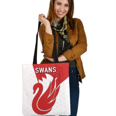 AFL Sydney Swans White Red Tote Bag