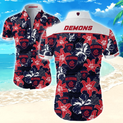 Melbourne Football Club AFL  Hawaiian Shirt