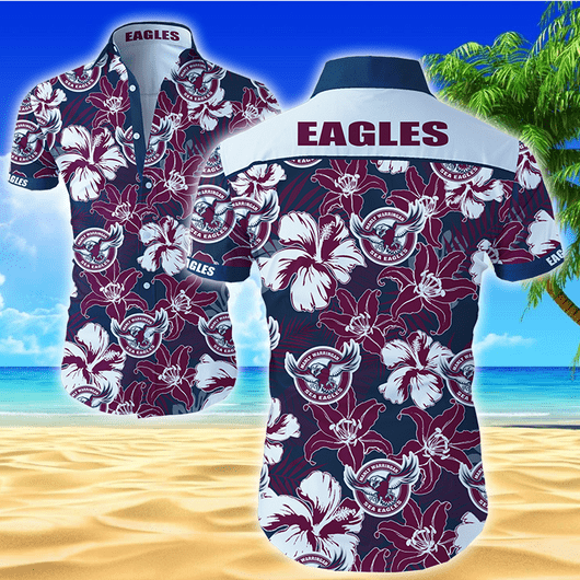 Manly-Warringah Sea Eagles NRL Hawaiian Shirt Manly-Warringah Sea Eagles NRL Hawaiian Shirt