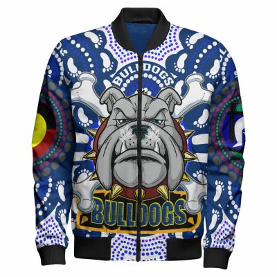 NRL Canterbury-Bankstown Bulldogs Super Berries Aboriginal Footprint Bomber Jacket