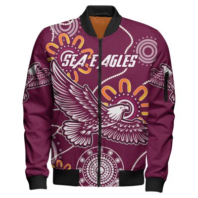 NRL Manly Warringah Sea Eagles Indigenious Bomber Jacket
