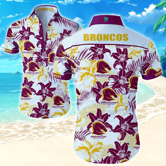 Brisbane Broncos NRL Hawaiian Shirt Brisbane Broncos NRL Hawaiian Shirt